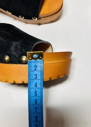 Замшевые клоги сабо мюли босоножки туфли женские 36 размер7 фото