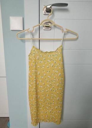 Жовте плаття в квіточку3 фото
