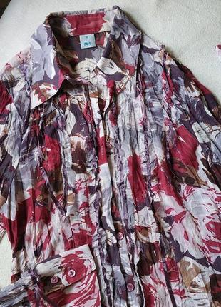 Блузка блузочка жатая m&s размер 38 франция