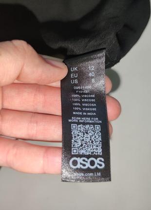 Віскозний чорний комбінезон asos 12 s (42-44)10 фото