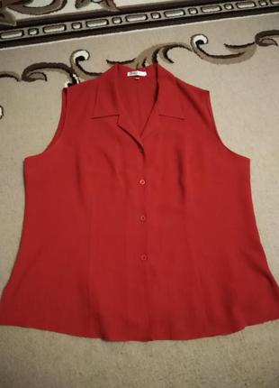 Блуза червона 54 розміру2 фото