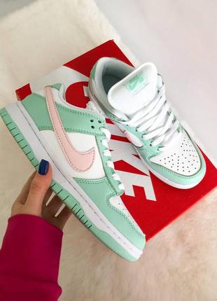 Жіночі кросівки nike and sb dunk low mint pink