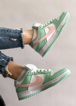 Жіночі кросівки nike sb dunk low mint pink4 фото