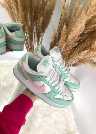 Жіночі кросівки nike sb dunk low mint pink3 фото