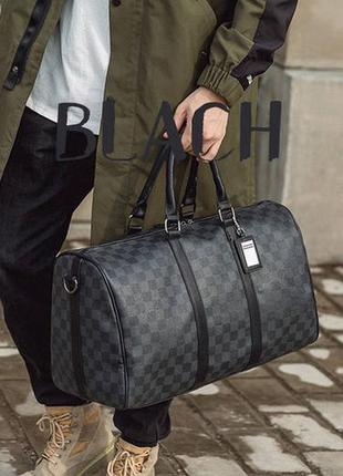 Стильна чоловіча міська сумка на плече, велика і містка дорожня сумка для ручної поклажі з ручкою5 фото