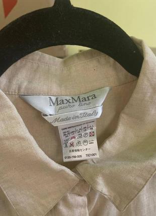 Женская льняная рубашка без рукавов , блуза max mara linen5 фото