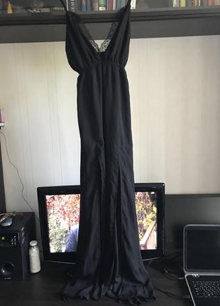 Вечернее выпускное платье чёрное4 фото