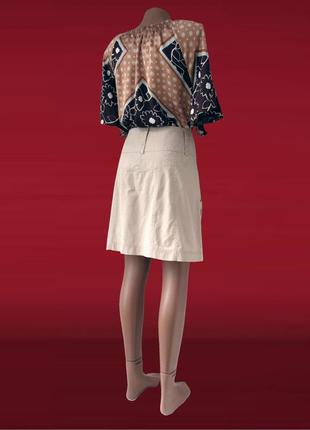 Стильная хлопковая юбка-трапеция casa blanca на пуговицах. размер eur38.3 фото
