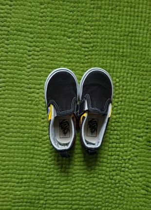 Детские слипоны на липучке vans 14,5 стелька3 фото