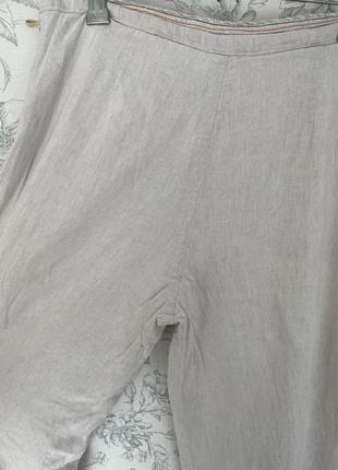 Якісні літні штани із натурального льону розмір л3 фото