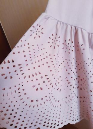 Платье розовое с перфорацией xs/s5 фото