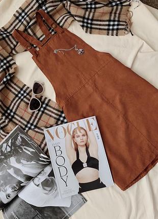 Замшевий сарафан atmosphere коричневий