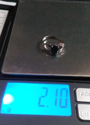 Серебряное кольцо с сапфиром7 фото