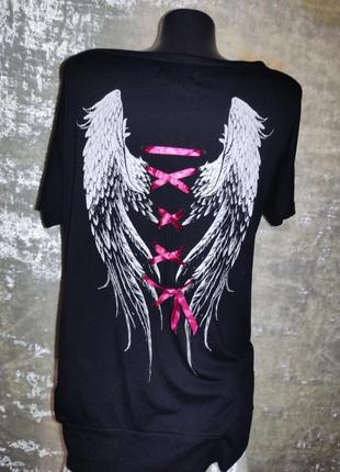 Крута готична футболка з крилами gothicana by emp6 фото