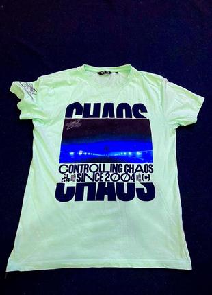 Чоловіча футболка з принтом спереду та на рукаві (cropp) m