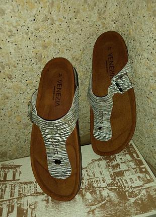Кожаные сандалии биркенштоки р.37