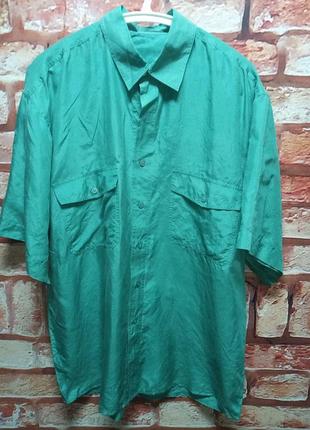 Рубашка шелковая винтажная начало 90-х