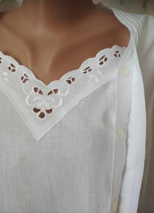 Винтажная блуза с пышным рукавом оригинальной застежкой прошва steinbock австрия винтаж6 фото