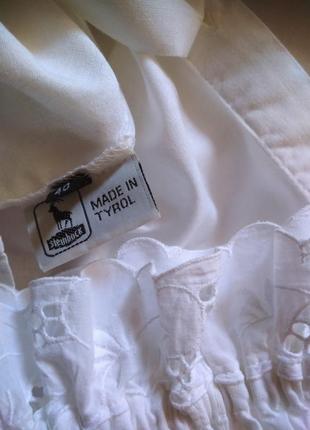 Винтажная блуза с пышным рукавом оригинальной застежкой прошва steinbock австрия винтаж7 фото