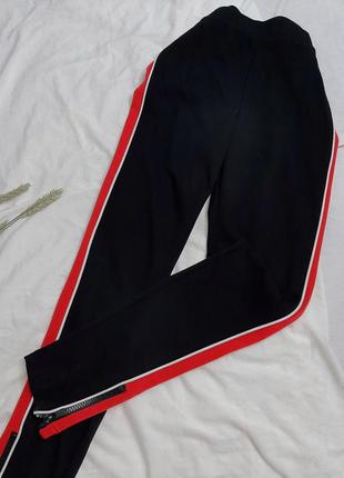 Спортивні штани/лосіни з широкою резинкою і замками внизу/ спортивные штаны, ласины3 фото