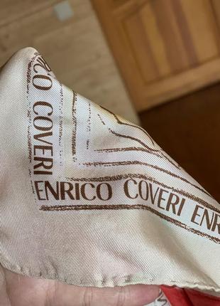 Enrico coveri вінтажний хустку оригінал шовк5 фото