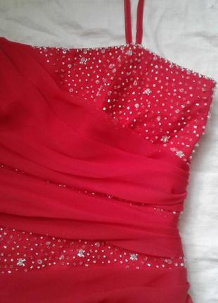 Червоне вечірнє плаття 14 розмір5 фото