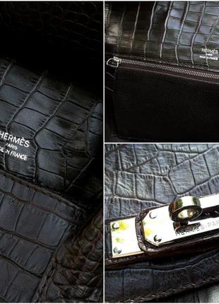 Hermes birkin кожаная сумка (100% кожа снаружи и внутри ) hermès4 фото