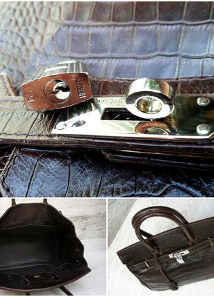 Hermes birkin кожаная сумка (100% кожа снаружи и внутри ) hermès5 фото