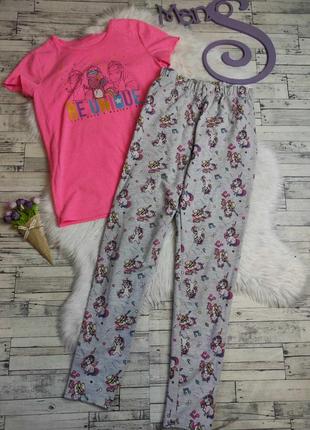 Пижама lc waikiki для девочки розовый с единорогами на рост 140-146 см