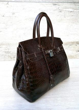 Hermes birkin кожаная сумка (100% кожа снаружи и внутри ) hermès2 фото