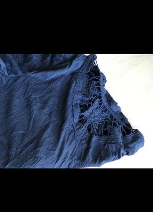 Кофта блуза туника с крупными пуговицами, кружевной вставкой5 фото