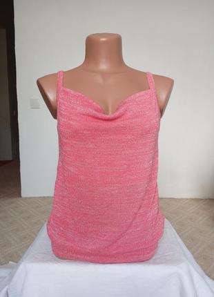 Рожевий топ, майка з хомутом від kiabi, розмір m