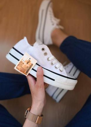 🌼🌼🌼converse  all star platform white🌼🌼🌼женские белые кеды конверс на платформе, жіночі кеди конверс на платформі