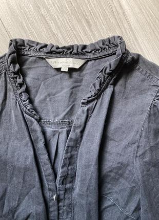 Чёрная джинсовая рубашка f&f2 фото