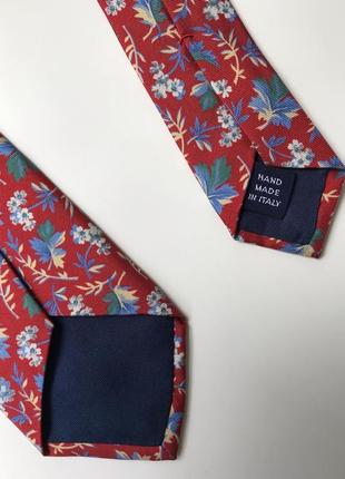Шелковый узкий галстук polo Stehkragen ralph lauren цветочный принт3 фото