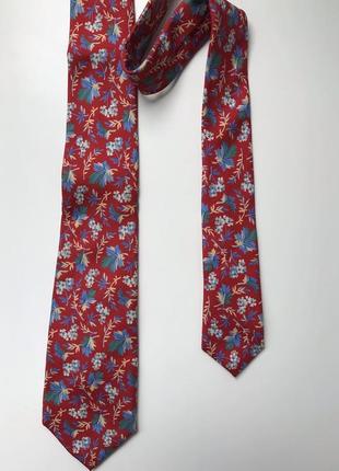 Шелковый узкий галстук polo Stehkragen ralph lauren цветочный принт2 фото