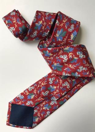 Шелковый узкий галстук polo ralph lauren цветочный принт6 фото