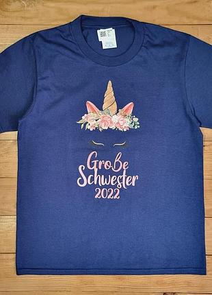 Футболка для дівчинки, ріст 140 (9-10 років), колір синій