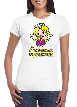 Женская футболка с принтом "любимая крестная (ангел)" push it1 фото