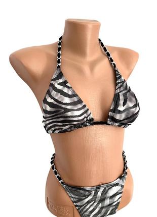 Купальник у тигровий принт роздільний