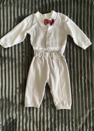 Костюм на крещение для мальчика 1-4 месяца