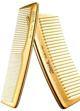 Расческа для волос janeke gold large styling comb золотой, большой и маленький