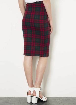 Юбка topshop check print tube skirt