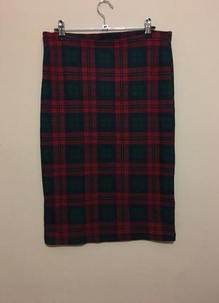 Юбка topshop check print tube skirt5 фото