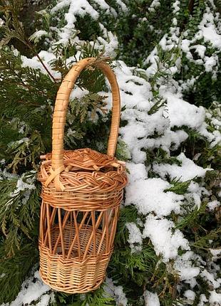 Корзина из лозы под литровую банку