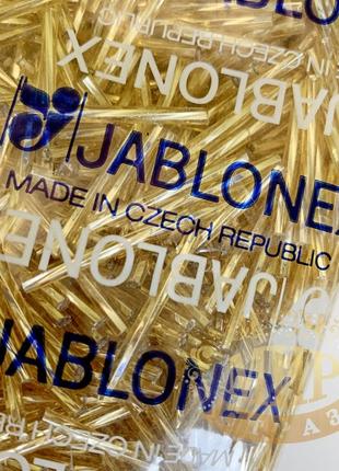 Стеклярус витой jablonex, цвет gold, длина 15 мм, 10гр5 фото