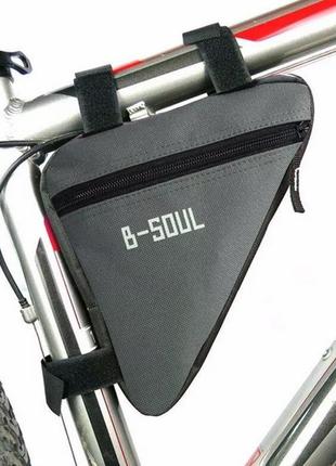 Велосумка треугольная, велобардачок, велобагажник под раму jh432g. сумка для велосипеда