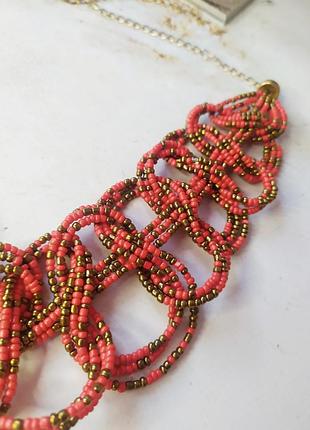 Шикарне кольє буси з бісеру 3