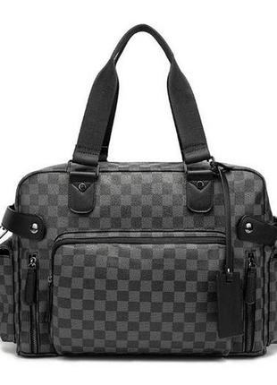 Вместительная мужская женская городская сумка на плечо, большая качественная дорожная сумка для вещей5 фото