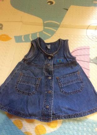 Джинсове плаття/джинсовий сарафан 68 см